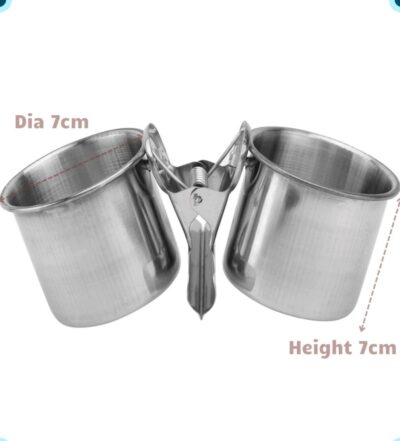 Dual Bird Feeder Cup with Clip - Size XL 7cm